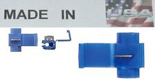 100 Blue 18-14 Ga Scotch Lock Quick Splice Connector Terminal Tap Made In Usa