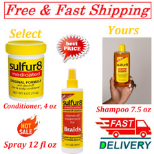 Sulfur8 Medicated Moisturizing Dandruff Relief Conditioner Shampoo Scalp Braid
