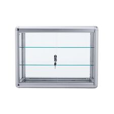 Tempered Glass Counter Top Display Showcase With Sliding Glass
