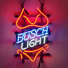 Neon Light Sign Lamp For Busch Light Beer 20x16 Bikini Bar Open Windows Club