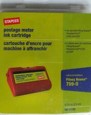 Staples New Postage Meter Ink Cartridge Red Sip E-700 Replace Pitney Bowes 769-0