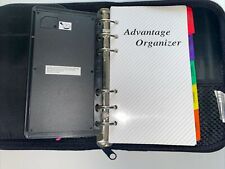 Advantage Organizer Undated Planner Vintage Address Book Zipper Agenda