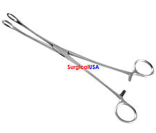 Foerster Sponge Forceps Curved Serrated Jaws Ratchet Lock Ring Handle Size 7inch