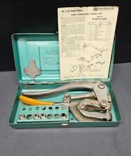 Roper Whitney No. 5 Jr Portable Hand Punch Kit Machinist Metal Dies Case Vintage