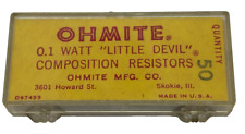 Pack Of 50 Ohmite Little Devil Vintage Composition Resistors 0.1 Watt