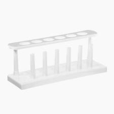 25mm Plastic In-line Test Tube Rack With Drying Pins 6 Tube Polyethylene W...