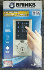 Brinks 2760-119 Touchscreen Deadbolt Lock In Satin Nickel Finish