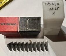 Tpg 432 Vr75 V R Wesson 12 Ic Triangle Inserts New 10 Pc Lot