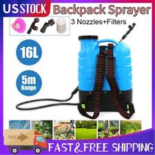 4 Gallon Electric Gardening Backpack Sprayer High Pressure Spray Tool 2 Nozzles