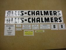 Allis Chalmers Model B Tractor Decal Set Black New Free Shipping