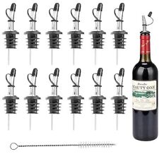 12-pack Liquor Pourers With Tapered Speed Jet Stainless Steel Bar Accessories...