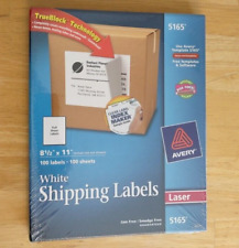 Avery 5165 Trueblock Laser Shipping Labels 8-12 X 11 White 100 Sheets New