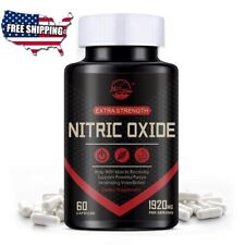 Nitric Oxide Booster L-arginine L-citrulline 1920mg 60 Hard Capsules 4x Strength