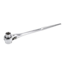 Ratchet Podger Spanner 19x24mm Hexagon Scaffold Ratcheting Socket Wrench Silver