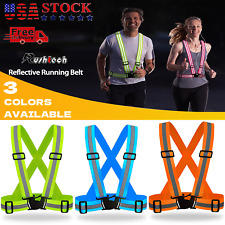 Reflective Vest Adjustable Safety Belt Stripe Strap Night Running Jogging Biking