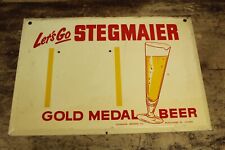 Original Stegmaier Beer Toc Tin Over Cardboard Calendar Sign