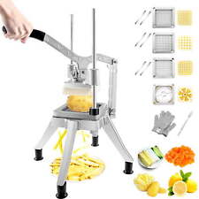 Commercial Vegetable Chopper With 4 Blades French Fry Cutter Potato Dicer Slicer
