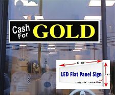 Cash For Gold Led Flat Panel Light Box Window Sign 48x 12