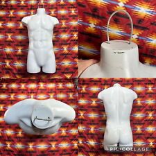 Male White Mannequin Torso No Arms Headless Mannequin Hanging Wire Loop 29