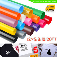 Heat Transfer Vinyl Roll Iron On Heat Press Htv T-shirt 12x 5ft-20ft For Cricut