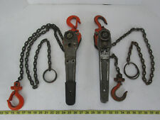 Lot Of 2 Jet Manual Chain Hoists With Chain Hooks Shop Tool