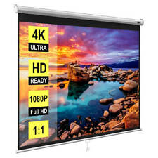 12011 Projection Projector Screen Manual Pull Down Matte Hd Movie Theater Home