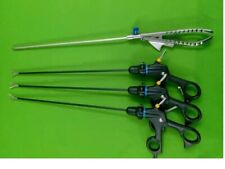 Set Of 4 Pcs Laparoscopic Surgical Needle Holder 5mmx330mm Grasper Scissor