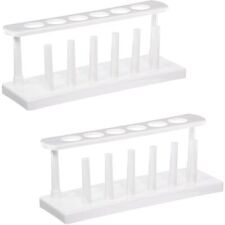 25mm Plastic In-line Test Tube Rack With Drying Pins 6 Tube Polyethylene W...