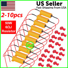 2-10 Load Resistor 50w 6rj 6ohm Led Decoder Fix Hyper Flash Turn Signal Blinker