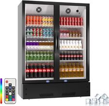 Commercial 2 Glass Doors Display Refrigerator Upright Merchandiser Beverage New