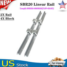 Sbr20 200-4000mm Linear Slide Rail Guide Shaft Rod With 4pcs Sbr20 Bearing Block