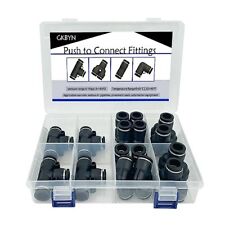 Push To Connect Fittings - Air Line Itting Kit - 16 Pieces - 12 Od