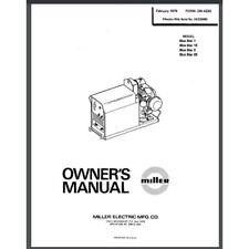 Miller Welder Blue Star 1 1e 2 2e Owner Operator Maintenance Parts Manual 1979