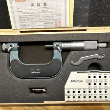 Mitutoyo 126 138 Screw Thread Pitch Micrometer 1-2 .001 W Case Clean