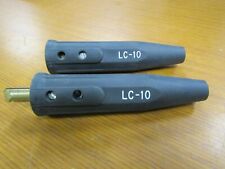  2 New Lenco Black Tapered Plug For Miller Welder Male Female Lc-10