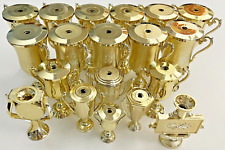 Diecast Trophy Parts Gold Cups And Lids Ornate Risers 36 Pieces