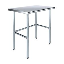 24 In. X 36 In. Open Base Stainless Steel Work Table Residential Commercial