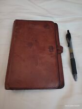 Vintage Coach Brown Leather Daily Planner-medium Size Six Ring Style-one Owner