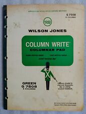Wilson Jones Green G7508 - 8 Columns Column Write 1968 Vintage