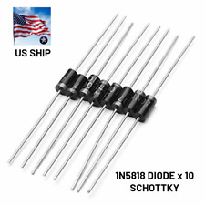 10 Pcs 1n5818 Diode 1a 30v Schottky Barrier Diode Do-41 In5818 Us Ship