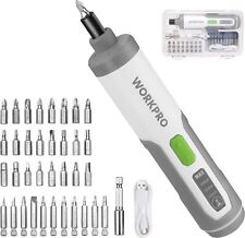 Workpro 4v Electric Screwdriver Rechargeable Cordless Screwdriver Set W35 Bits