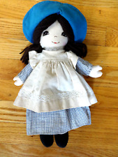 Vintage Philip Stahl Ny Cloth Doll Rag 14 Painted Embr Face Yarn Hair Bonnet