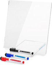 - Clear Acrylic Board With Stand 10 X 10 3 Dry Erase Markers Acrylic White
