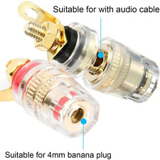 8pcs 4mm Banana Plug Gold Plated Socket Binding Post Speaker Terminal Amplifier