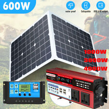 4000watt Complete Solar Panel Kit Power Inverter Generator 100a Home Grid System