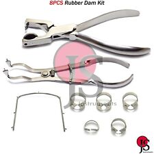 Rubber Dam Clamp Kit Ainsworth Punch Pliers Ivory Forceps Frame Wingless Clamps