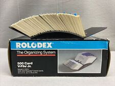 Vtg Rolodex V File Jr Metal V524j Heavy Duty Unused Index 500 Card System Box
