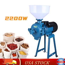 Electric Grinder Mill Grain Wet Dry Corn Wheat Feed Flour Cereal Machine 2200w