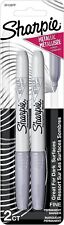 Sharpie Metallic Permanent Markers Fine Point 2 Count Silver Silver