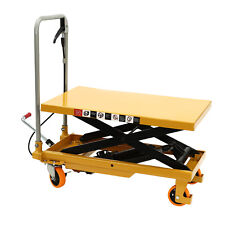 New Hydraulic Lift Table Cart 500 Lbs Manual Single Scissor Lift Table 30.5 New